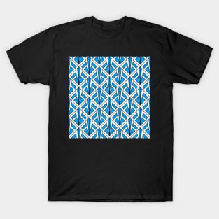 Art Deco Pattern no 87 - Blue - Geometric Pattern T-Shirt